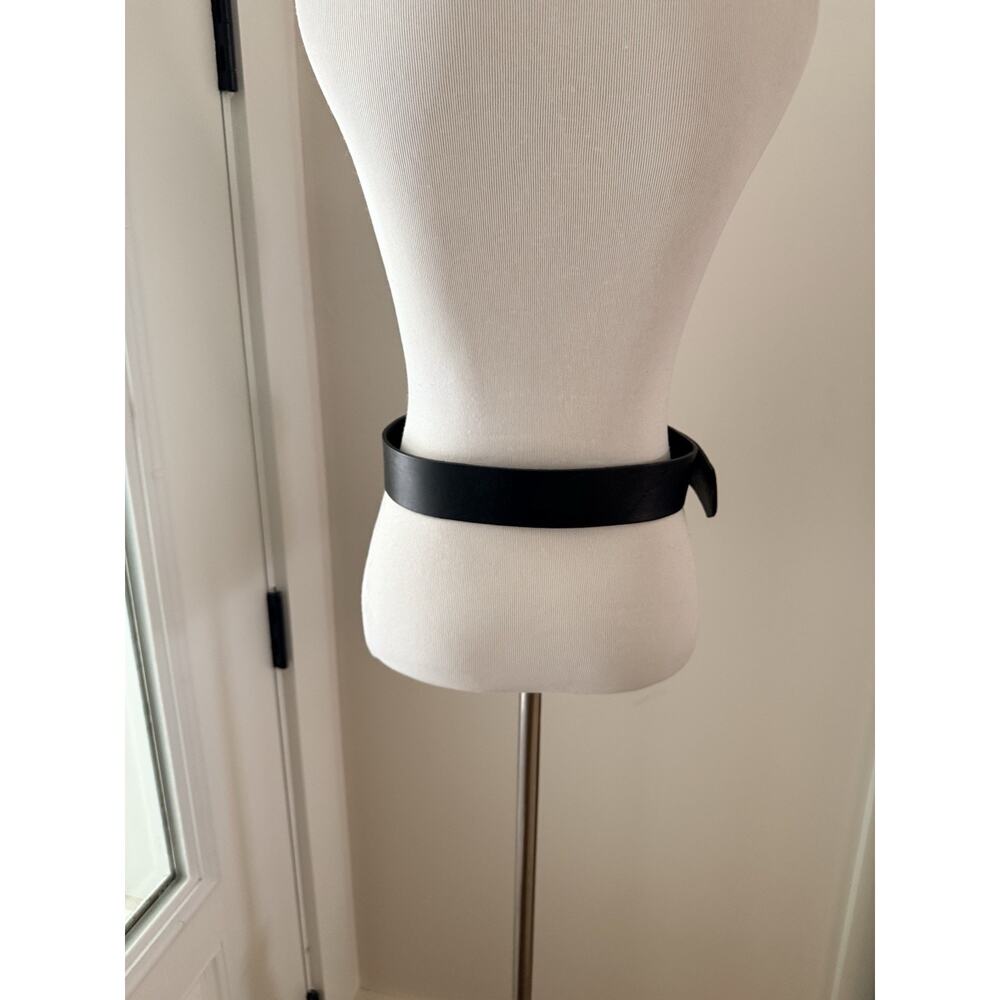 Martina Mori Anthropologie Leather Belt Womens L Black Italy Brass Buckle Wrap - Picture 5 of 11